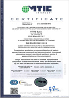 ISO 9001:2015 Management System Certificate