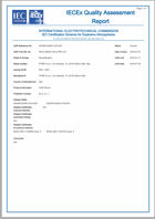 IECEx Quality Assessment Report Certificate